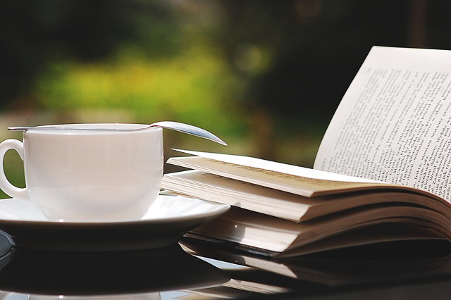 Enrich your reading Coffee cup and book