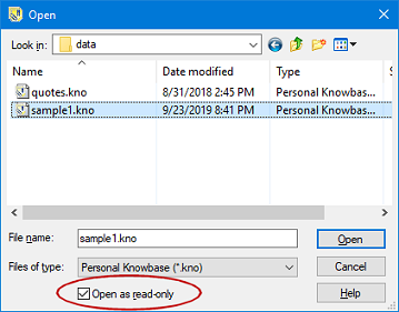 Open dialog with Read-Only option