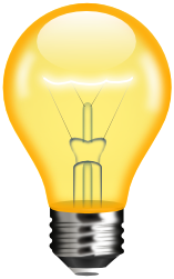 yellow light bulb